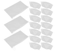 Healifty 20pcs Plastic Pencil Case Zipper Pouches Portable Pen Bag Stationery and Cosmetic Storage Bags Dustproof Waterproof for Travel and Outdoor Use
