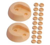 Healifty 20pcs Plastic Rod Socket Wardrobe Flange Closet Rod End Supports Heavy Duty PP Material Multi Functional Brackets for Shower Curtain Towel