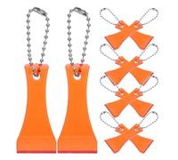 Healifty 20pcs Plastic Scratch off Tool Keyring Ticket Scraper Lotto Scratcher Label Scratcher Red for Lottery Tickets Voucher Code Revealing