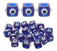 Healifty 20Pcs Resin Eyeball Dice Beads DIY Craft Charms for Jewelry Making Bracelets Necklaces Earrings for Easy Stringing