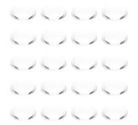 Healifty 20Pcs Round Glass Cabochons Nail Polish Display Cards Dome Nail Art Practice Tips for Manicure Color Samples