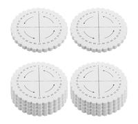 Healifty 20pcs Round Kumihimo Braiding Disc 32-Hole 10x10cm Bracelet Knotting Tool for DIY Friendship Bracelet Making and Hand Weaving Accessories