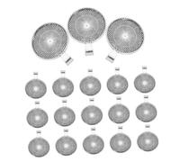 Healifty 20pcs Round Pendant Bezel Trays Flat Base for Jewelry Setting DIY Craft Photo Cabochon Blanks for Necklace Bracelet Accessories