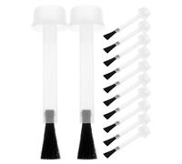 Healifty 20pcs Small Nail Polish Bottle Brush Replacement Gel Polish Applicator 11mm Plastic Brush Heads for DIY Manicure Nail Salon Supplies