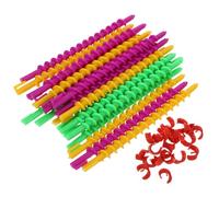 Healifty 20pcs Spiral Hair Curling Rods Plastic Perm Rods Hair Rollers Secure Hold Firmly Fixing Multi Functional Styling Tools for Salon and Home Use Random Color