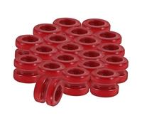 Healifty 20pcs String Enhancement Components Metal Tail Beads for Electric Bass and Acoustic Folk Guitars, Unique Design High-strength Steel, Rich and Full Tones, Red Colour for Live