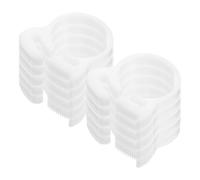 Healifty 20pcs Toothed Hose Clamp, Pipe Clamp, Nylon Plastic White Double Gripping for Pool Hose and Tube, Marine Plumbing Repair