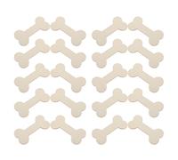 Healifty 20pcs Unfinished Dog Bone Wood Cutouts for DIY Decoration and Ornaments, Removable and Recyclable Plastic Craft Blanks for Hand-Painted Tags and Painting