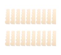 Healifty 20pcs Unfinished Wood Moulding DIY Wood Craft Trim Decorative Strips Edge Trims Cabinet Door Moulding Unfinished Wall Scallop Edge Cabinet End Panels Khaki
