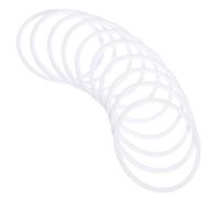 Healifty 20Pcs White Plastic Rubber Rings for Diy Dream Catcher Craft Making 4.3In Ideal for Home Decor and Creative Projects