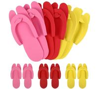 Healifty 24 Pair Unisex Disposable EVA Slippers Soft Portable Hotel Guest Slippers with Slip-resistant Sole for Travel Spa Nail Salon Use