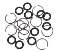 Healifty 24 Sets Impact Wrench Retaining Ring Kit with Secure Socket Holder and O-Ring, Made of Iron and Rubber, Compatible with Cordless and Pneumatic Wrenches for Automotive Random Color