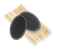 Healifty 24pcs Blank Toothpick Labels Picks Cheese Markers Black Paper Wood Writable Sign Picks Price Labels Mark Price Identify Food for Festive Occasions
