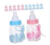 Healifty 24pcs Bottle Candy Box Bottles Shower Candy Small Refillable Feeding Decorations Shower Boxes Plastic