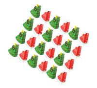 Healifty 24pcs Christmas Candy Boxes Set Small Paper Treat Boxes 12.5x6x14.5cm Red and Green Xmas Packaging Party Favor for Holiday Celebrations