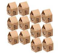 Healifty 24pcs Christmas Treat Boxes Portable Paper Candy Cookie Packaging with House Design Multi Purpose for Parties Festivals and Favors