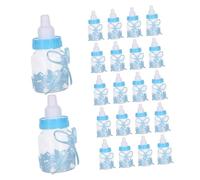 Healifty 24pcs Cute Bear Shaped Candy Boxes for Wedding Party Favors Reusable Shower Treat Containers with Wide Mouth Design Easy to Clean Milk Bottle Style Boxes