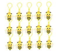 Healifty 24pcs Cute Bee Key Chains Key Decor Backpack Pendant Lightweight Bag Charm Party Favors for Women Family Gifts