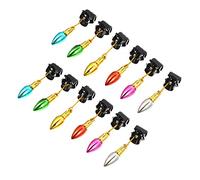 Healifty 24pcs Glossy Beard Clips Bell Beard Ornaments Christmas Hair Decorations for Facial Hair Random Color