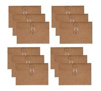 Healifty 24pcs Kraft Paper Office Winding Cord Storage Bags Envelopes 17x11.5cm Multi-Function Small Stationery Pouches for Letter and Invitation Organization
