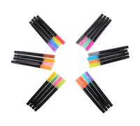 Healifty 24pcs Self Outlining Glitter Markers Double Line Drawing Pens | 24 Colour Metallic Shimmer Strokes, Quick-Dry Plastic Barrels, Fade-Proof Reduced Bleedthrough, for Holiday Cards