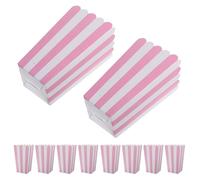 Healifty 24pcs Small Paper Popcorn Holders with Wavy Edge Design Easy to Assemble and Carry Snack Boxes for Movie Nights Parties and Picnics Versatile Treat Containers Sturdy Paper Material