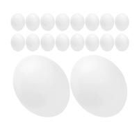 Healifty 24Pcs Solid Plastic Fake Eggs for Canaries and Small Parrots Reusable Clutch Eggs for Breeding and Nesting Boxes Suitable for Aviary Environments