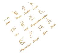 Healifty 24pcs Twelve Series Constellation Alloy Accessories Epoxy Fillers for DIY Epoxy Decor as Astrological Sign Pendants and Ornaments for Craft Projects