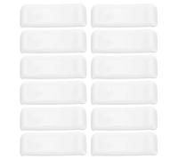 Healifty 24pcs White Ceramic Chopstick Rest with Curved Groove and Expanded Flat Bottom, Easy to Wash and Remains Steady on Surfaces, for Kitchen Counter and Event Spaces, Minimalist Sleek