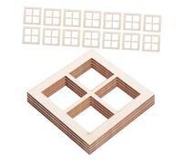 Healifty 24pcs Wooden Miniature Dollhouse Windows Realistic DIY Craft Accessories for Dollhouse Decoration Sturdy Design with Fine Detailing for Creative Play and Collecting