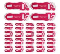 Healifty 25 Pairs Disposable Feet Pads for Spray Tanning Non-slip Self Tan Protectors with Strong Adhesive Fit Sticky Tanning Stickers for Salons and Mobile