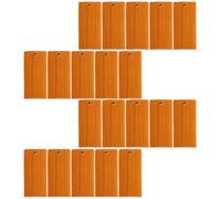 Healifty 25 Pcs DIY Bamboo Keychain Pendants 60x30mm Blank Rectangle Tags for Crafting Engraving Handmade Key Ring Charms Suitable for Custom Name Labels and Jewelry Making