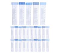 Healifty 25pcs 50ml Plastic Laboratory Centrifuge Tubes with Screw Caps, High Transparency and Accurate Graduated Markings, Self-standing Conical Test Tubes for Laboratory and Research Use