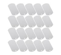 Healifty 25pcs Blank Aluminum Cow Tags Lightweight Silver Cattle Ear Tags Multi-Functional Dog Id for Engraving Outdoor Use Sturdy and Decorative Pet Supplies