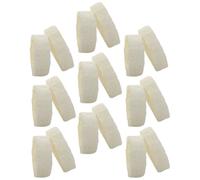 Healifty 25pcs Natural Loofah Body Scrubber Bath Brush with Soap Base, 1.25cm Thick White Exfoliating Shower Sponge for Deep Cleansing and Skin Care in Daily Bathing