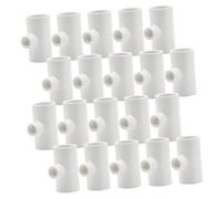 Healifty 25pcs Poultry Water Line Connector 1/2" Pvc Tee Fitting for Chickens and Ducks, Automatic Drinking System Accessory with Smooth Easy-clean Surface for Farm Animal Watering Systems