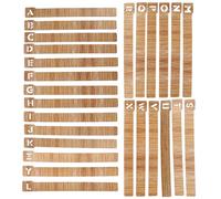 Healifty 26pcs Wooden Alphabet Bookmarks Set Mini Letter Classifying Bookmarks for Books Divider for Library and Learning Supplies