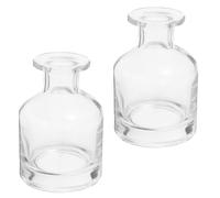 Healifty 2pcs 150ml Glass Reed Diffuser Bottles for Home Fragrance Decoration, Empty Aromatherapy Oil Diffuser Jars with Cylindrical Design for Office and Living Room