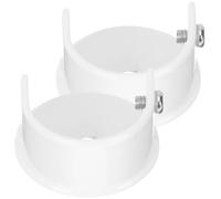 Healifty 2Pcs 28Mm White Alloy Curtain Pole Support Brackets Adjustable Easy Install Wall Mount for Home Window Drapery