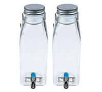 Healifty 2pcs 350ml Glass Rabbit Water Bottle for Small Pets Hanging Cage Water Dispenser with Silent Drip Nozzle Non-leak Bunny Feeder Suitable for Rabbits and Small Animals