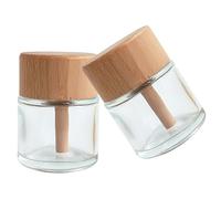 Healifty 2pcs 50ml Round Glass Diffuser Bottles for Essential Oils, Empty Reed Diffuser Vases for Home Fragrance and Air Humidifier Use