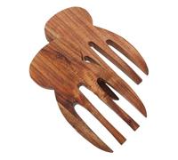 Healifty 2pcs Acacia Wood Salad Servers Set Spoon and Fork, Natural Wooden Salad Hands for Tossing, Mixing, and Serving Fruit Or Pasta in Kitchen