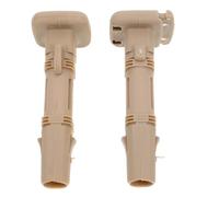 Healifty 2pcs Adjustable Beige Plastic Car Front Seat Headrest Guide Inserts 12.7mm Diameter Locking Type for Headrests Repair and Seat Post Replacement