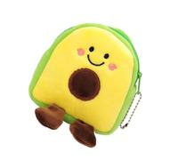 Healifty 2pcs Avocado Coin Purse Mini Wallet Set, Cloth Small Change Pouch with Lipstick Holder and USB Cable Organizer, Fruit-shaped Money Bag for Women Accessories