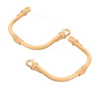 Healifty 2pcs Bamboo Teapot Handle Replacement with Rattan Wrapping, Sturdy Buckle Grip for Ceramic Loose Leaf Tea Pots, Suitable for 11-13cm Pot Span, Traditional Chinese and Japanese