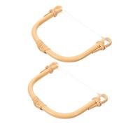 Healifty 2Pcs Beige Teapot Handle Replacement U Shape Stovetop Pottery Grip for Japanese Kung Fu Tea Pots Safe Heat Resistant Comfortable Pouring