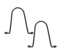 Healifty 2pcs Black Iron Rain Chain Hook Adapter for Gutter Outdoor Garden