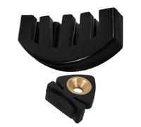 Healifty 2pcs Black Violin Practice Mute Portable Lightweight Rubber Silent Muffler for Orchestra and Home Use Small Replacement Accessory Protecting Strings and Instrument Body