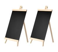 Healifty 2pcs Blackboard Sign Menu Board Rustic Wood Framed Chalkboard Easy to Write and Wipe Simple Design Black for Supermarket and Cafe Decoration