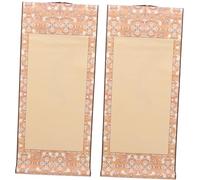 Healifty 2pcs Blank Mini Painting Scrolls for Chinese Calligraphy and Drawing Thick Textured Paper for Home Wall Hanging Lightweight Rollable Art Scrolls for Beginners and Advanced Artists